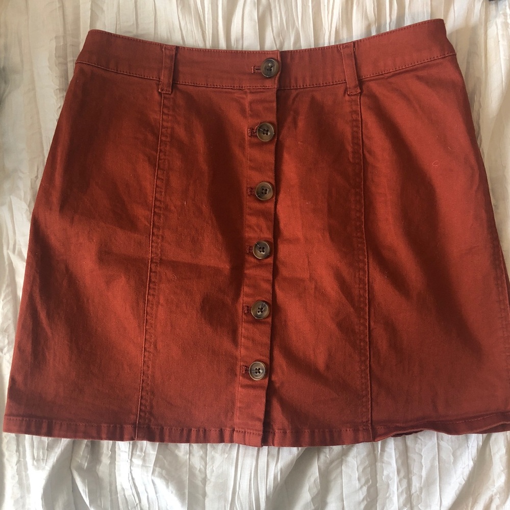 forever 21 button down skirt